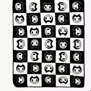Mad Engine Bendy and the Ink Machine  Checkerboard Plush Throw Blanket 2020